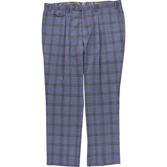 Tayion Collection Mens Classic Fit Plaid Dress Pants Slacks NWT